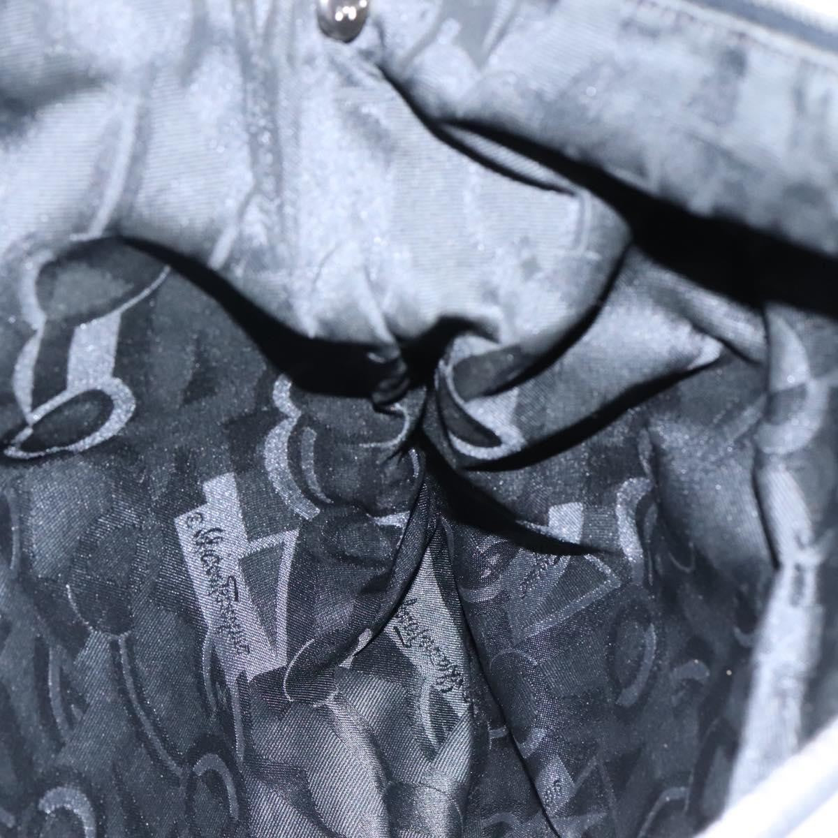 Salvatore Ferragamo Vintage Shoulder Bag Canvas, GRAY, CANVAS, Shoulder bag