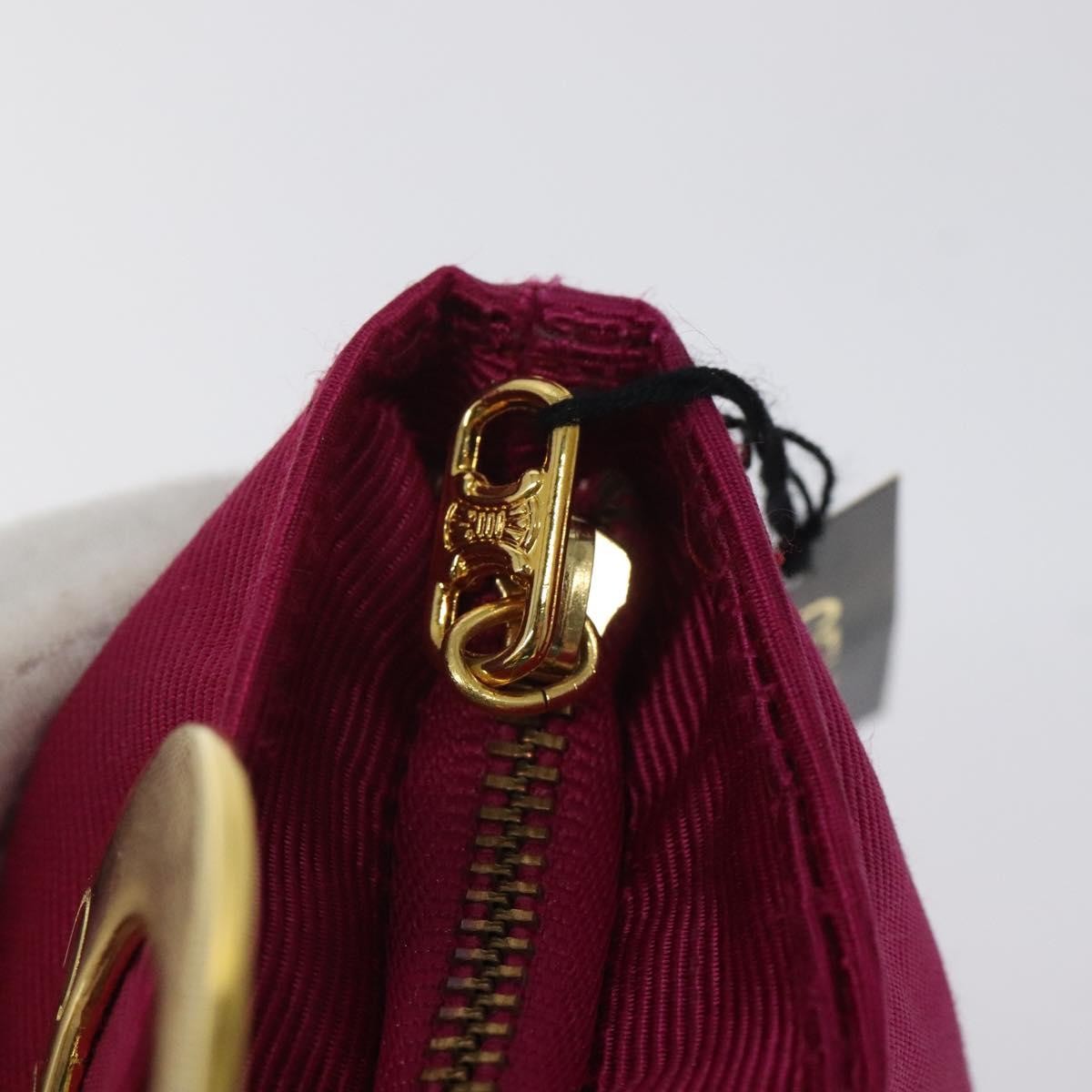 Celine Circle Logo Pouch Nylon, PINK, NYLON, Clutche & pouche