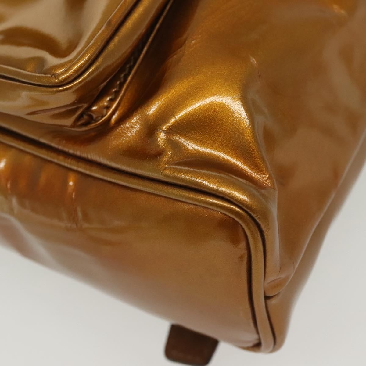 Gucci Vintage Bamboo Backpack Patent, GOLD, PATENT_LEATHER, Backpack