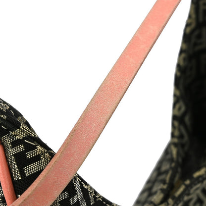 Fendi Zucchino Canvas, BLACK, CANVAS, Shoulder bag