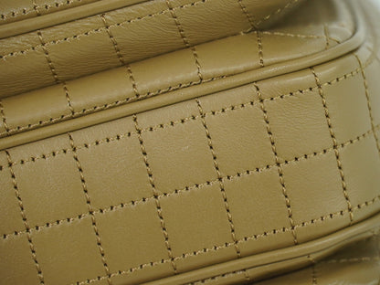 Celine C Bag Quilted Leather Small, BROWN, LEATHER, Handbag