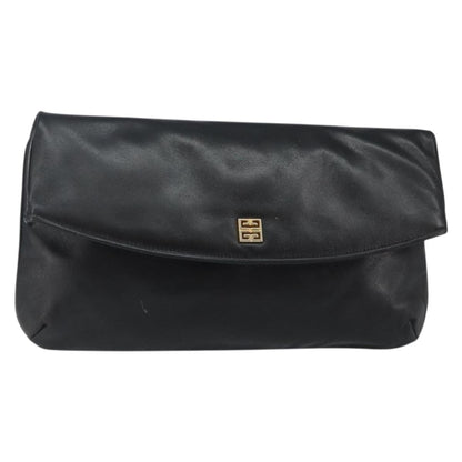Givenchy 4G pouch Leather, BLACK, LEATHER, Clutche & pouche