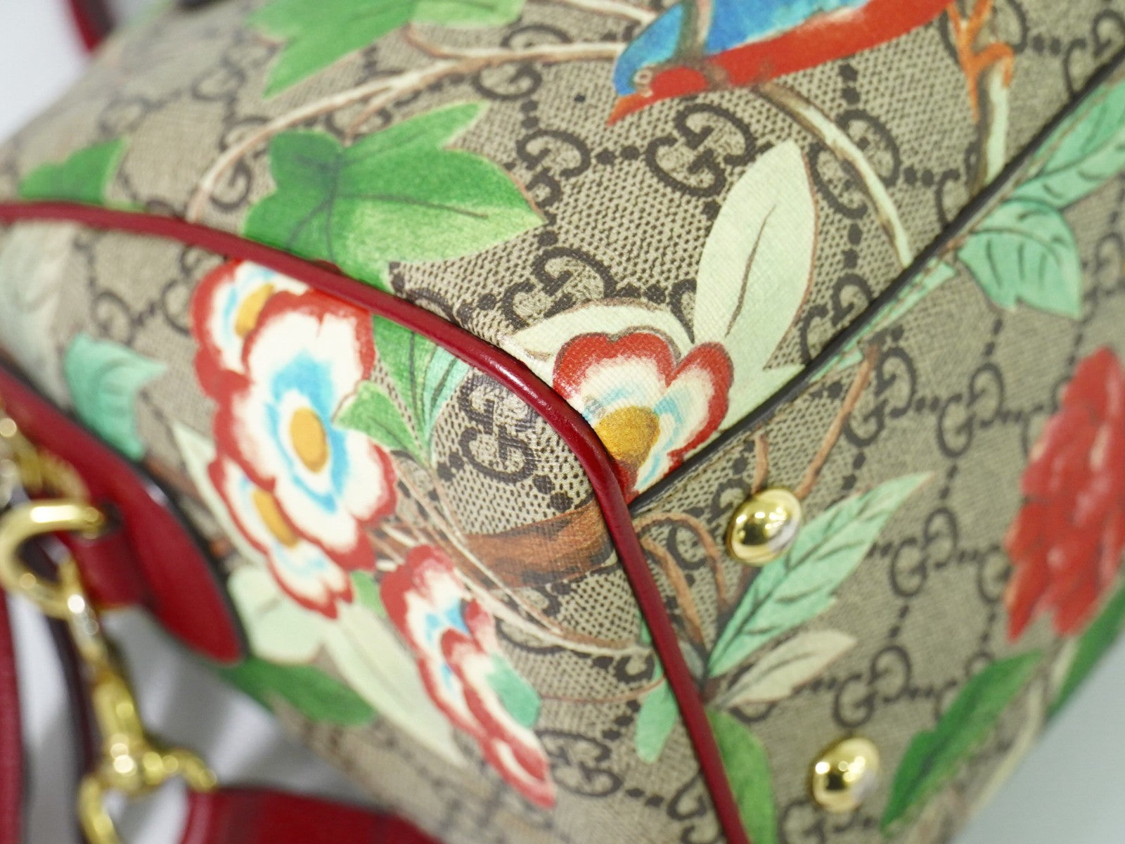 Gucci Convertible Boston Bag Tian Print GG Coated Canvas, MULTICOLOUR, CANVAS, Travel bag