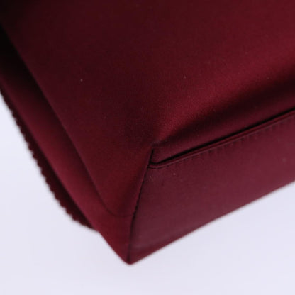 Chanel Flap shoulder Bag Satin, RED, SATIN, Shoulder bag