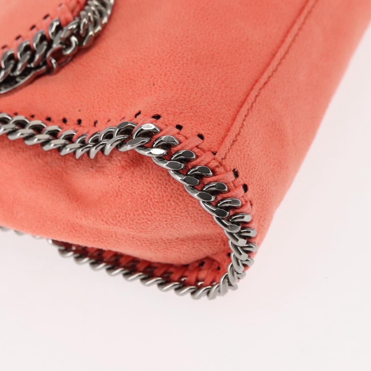 Stella McCartney Falabella Fold Over Crossbody Bag Suede, ORANGE, SUEDE, Shoulder bag