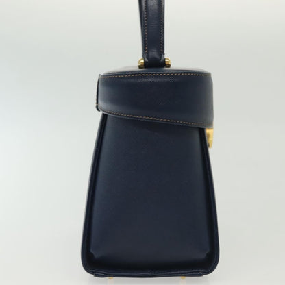 Valentino Garavani Vintage Handbag Leather, NAVY, LEATHER, Handbag