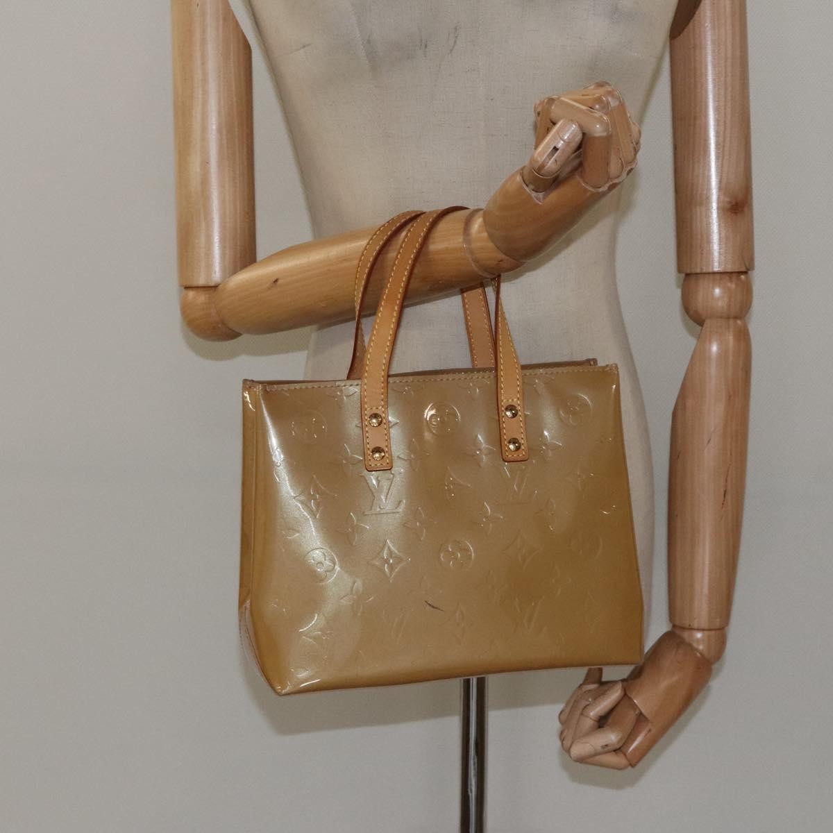 Louis Vuitton Reade Handbag Monogram Vernis, BEIGE, PATENT_LEATHER, Handbag