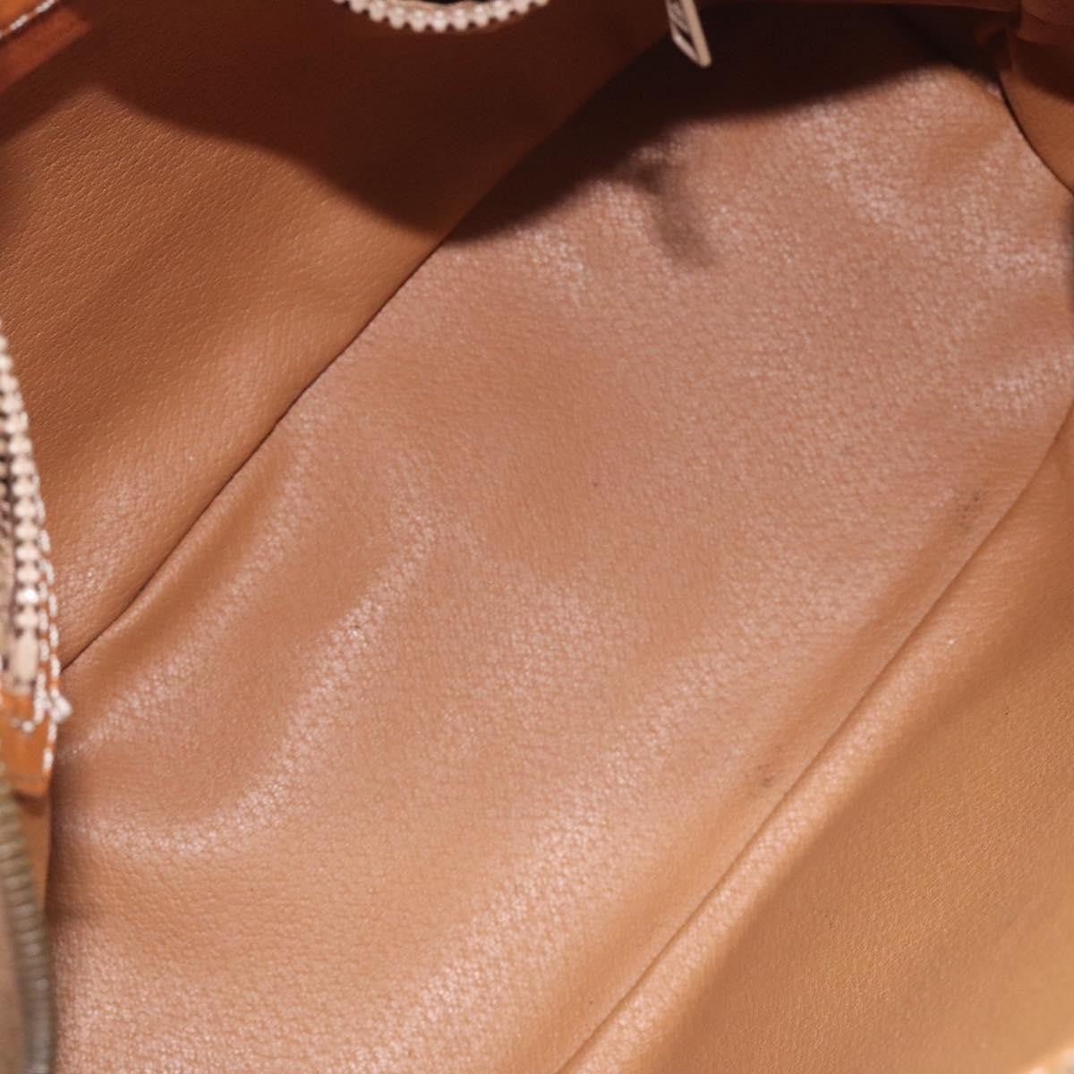 Celine Vintage Macadam Handbag Canvas, BROWN, CANVAS, Handbag