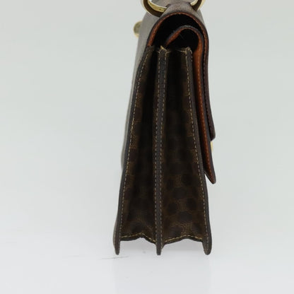 Celine Macadam Handbag Macadam with leather, BROWN, CANVAS, Handbag