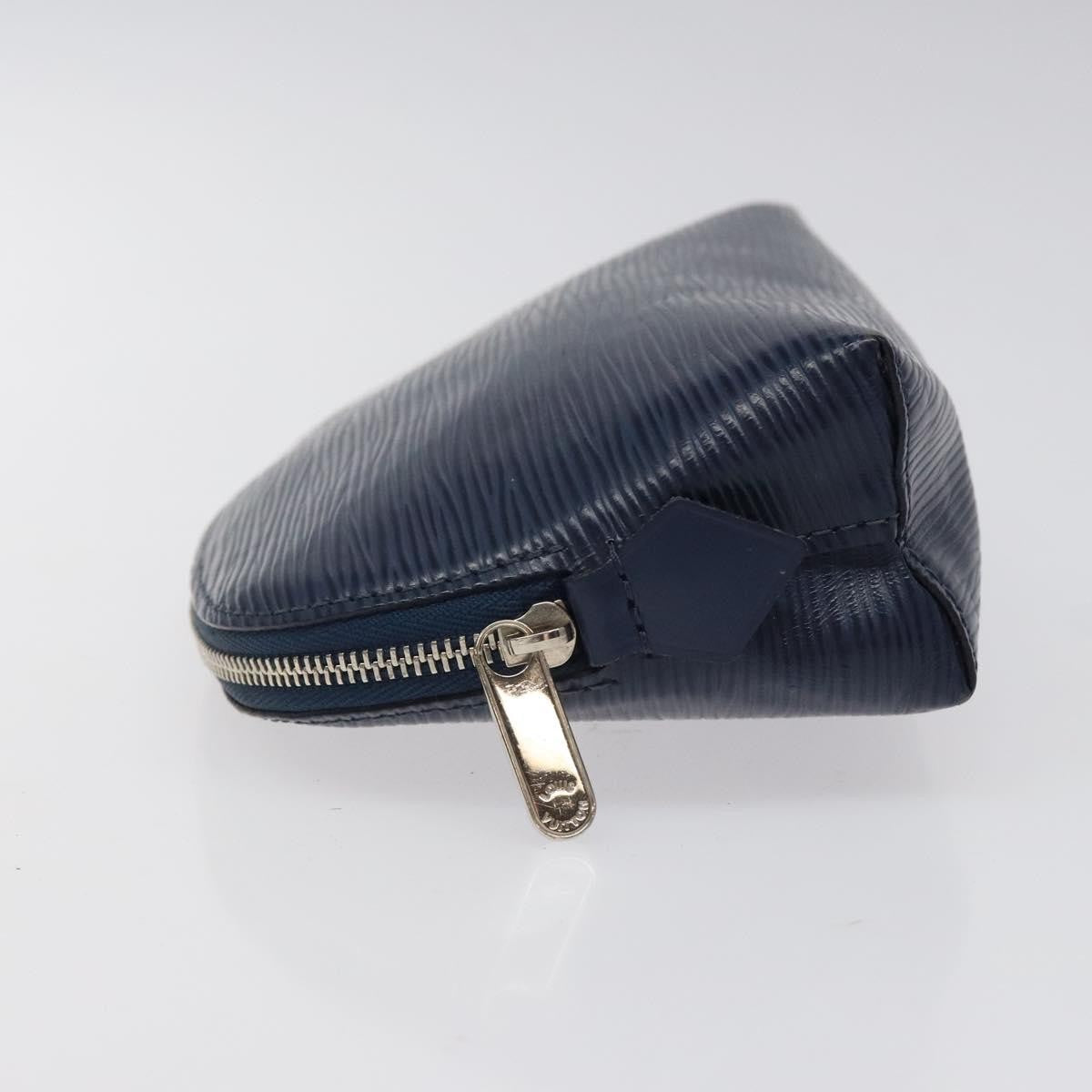 Louis Vuitton Cosmetic Pouch Epi Leather, BLUE, LEATHER, Toiletry Case
