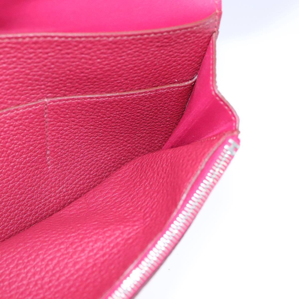 Hermes Dogon Duo Combined Wallet Leather, RED, LEATHER, Wallets