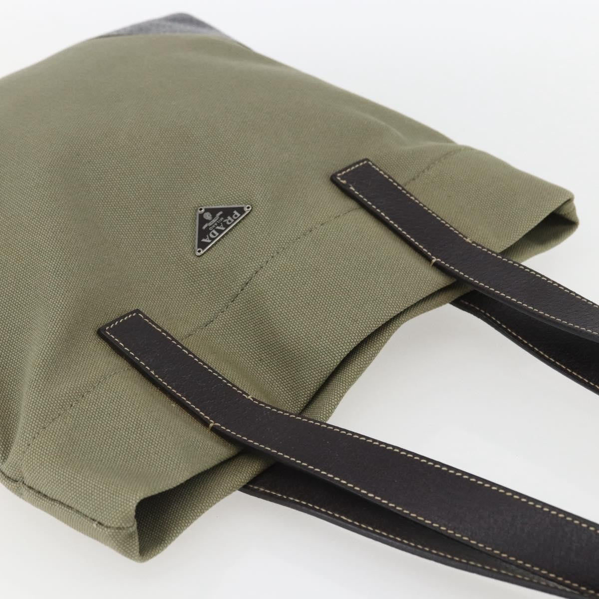 Prada Vintage Tote Canvas, KHAKI, CANVAS, Tote bag