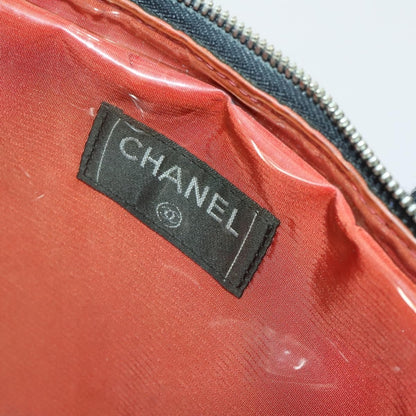 Chanel Travel Line Boston Bag Printed Nylon, BLACK, NYLON, Handbag