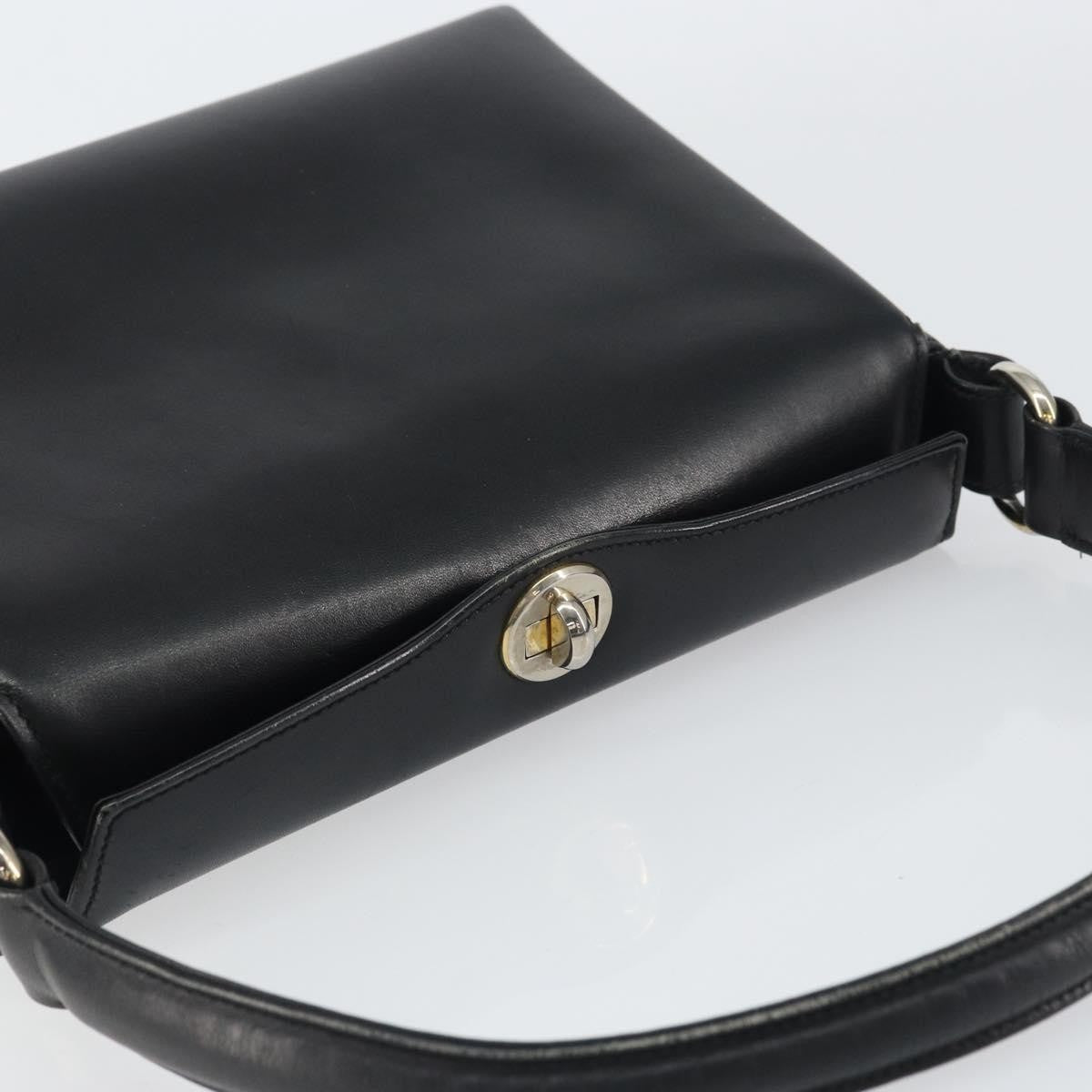 Gucci Vintage Convertible Box Crossbody Bag Leather, BLACK, LEATHER, Handbag