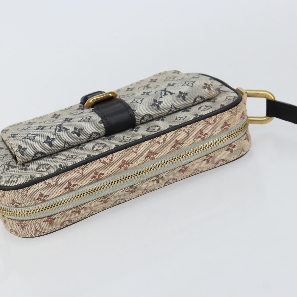 Louis Vuitton Juliette Crossbody Bag Mini Lin, BLUE, CANVAS, Shoulder bag