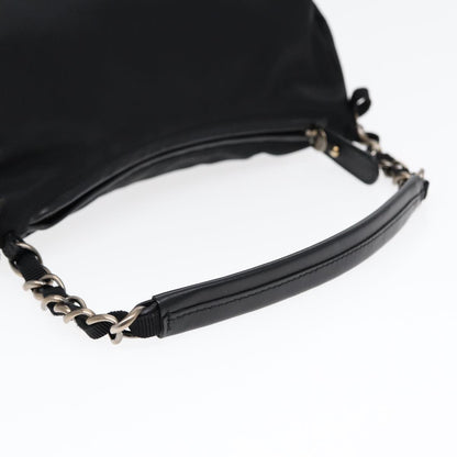 Salvatore Ferragamo Vintage Chain Shoulder Bag Nylon, BLACK, NYLON, Shoulder bag