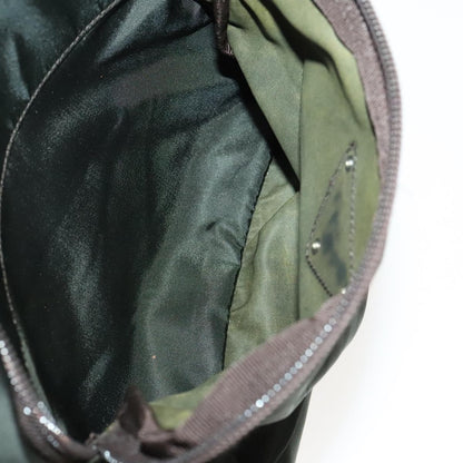 Prada Front Pocket Buckle Backpack Nylon, Khaki, Nylon, Backpack