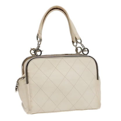 Chanel Ultimate Soft Frame Bag Quilted Calfskin, WHITE, LEATHER, Handbag
