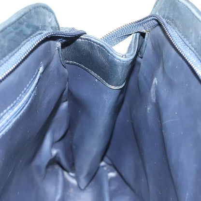 Bally Vintage Chain Shoulder Bag Quilted Leather, NAVY, LEATHER, Shoulder bag