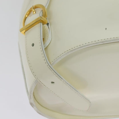 Salvatore Ferragamo Vintage Gancini Backpack Patent Leather, WHITE, PATENT_LEATHER, Backpack
