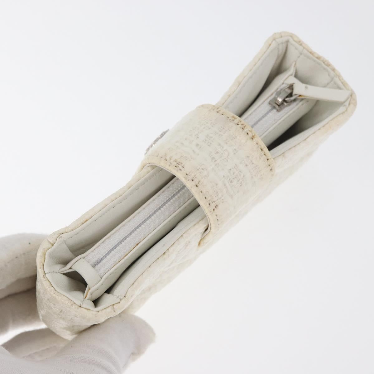 Chanel Vintage Clutch Tweed, White, Tweed, Clutch