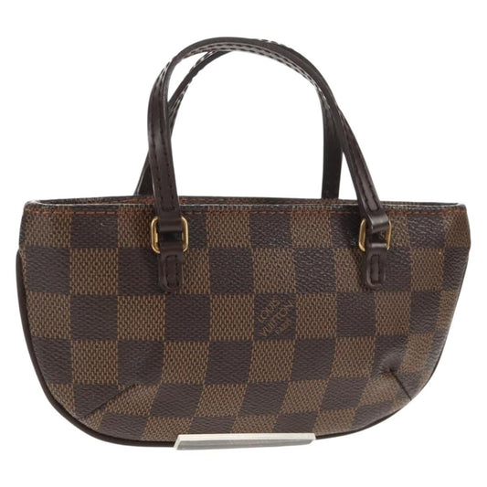 Louis Vuitton Manosque Pochette Damier, BROWN, CANVAS, Clutche & pouche