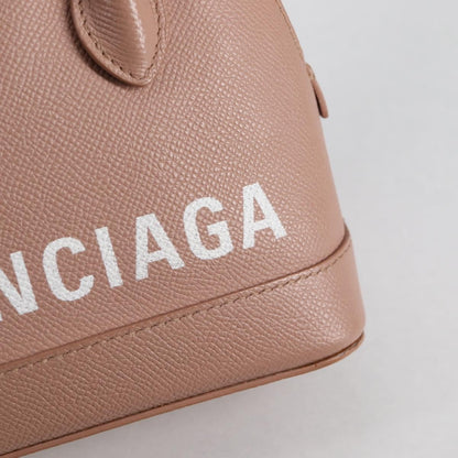 Balenciaga Logo Ville Bag Leather, PINK, LEATHER, Handbag