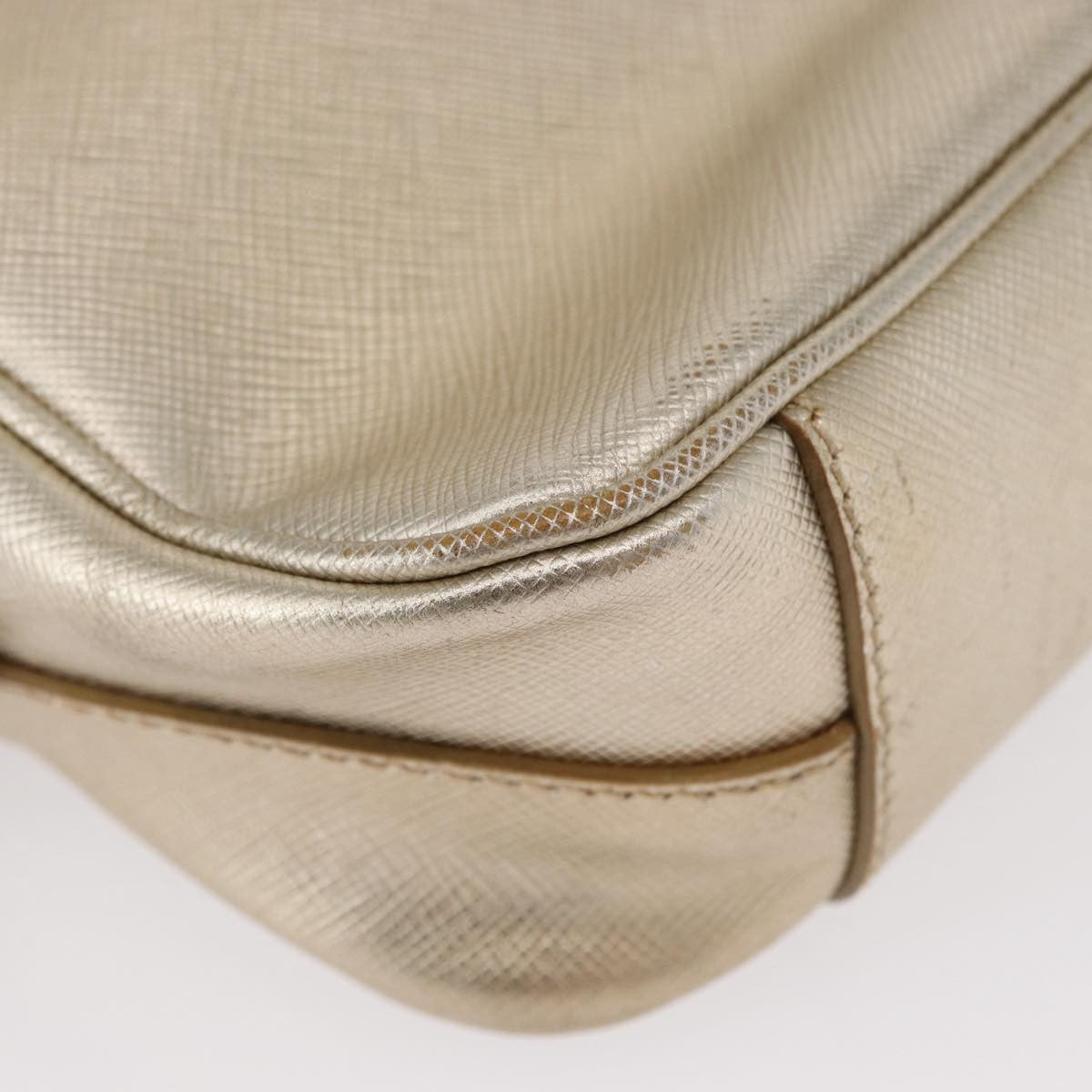 Prada Camera Shoulder Bag Saffiano Leather, GOLD, LEATHER, Shoulder bag