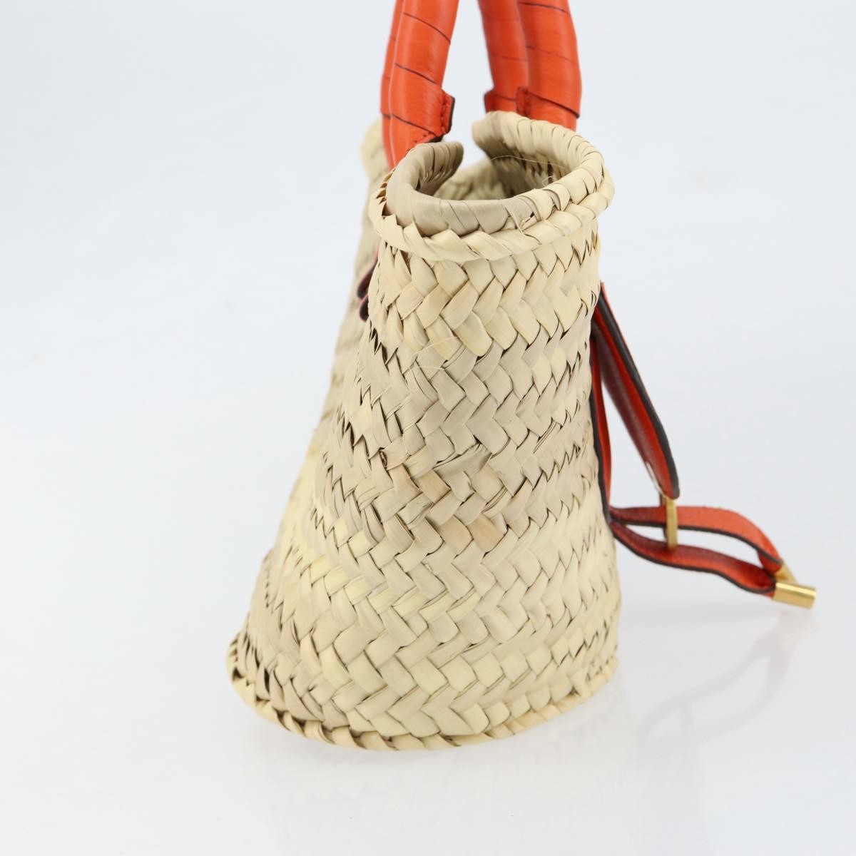 Chloe Marcie Basket Bag Raffia and Leather, BEIGE, WICKER, Handbag