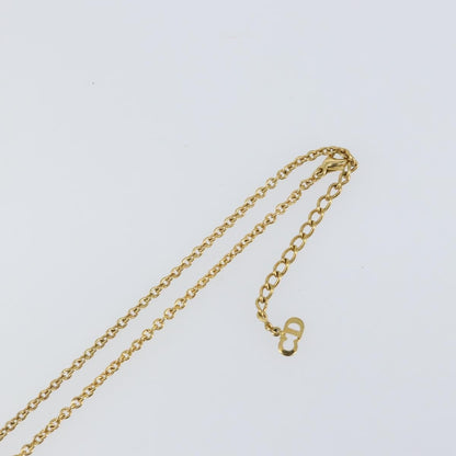 Christian Dior D logo Pendant Necklace Metal, GOLD, METAL, Necklace
