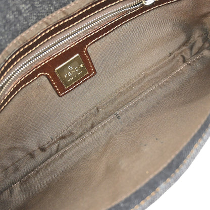 Fendi Vintage Shoulder Bag Denim, NAVY, DENIM_JEANS, Shoulder bag