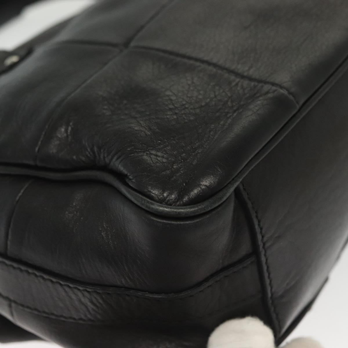 Salvatore Ferragamo Gancini handbag Leather, BLACK, LEATHER, Handbag