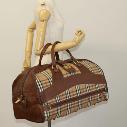 Burberry Nova check boston bag Canvas, BEIGE, CANVAS, Travel bag
