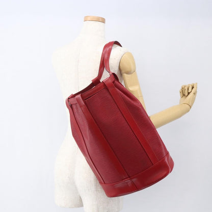 Louis Vuitton Randonnee Backpack Epi Leather, RED, LEATHER, Shoulder bag