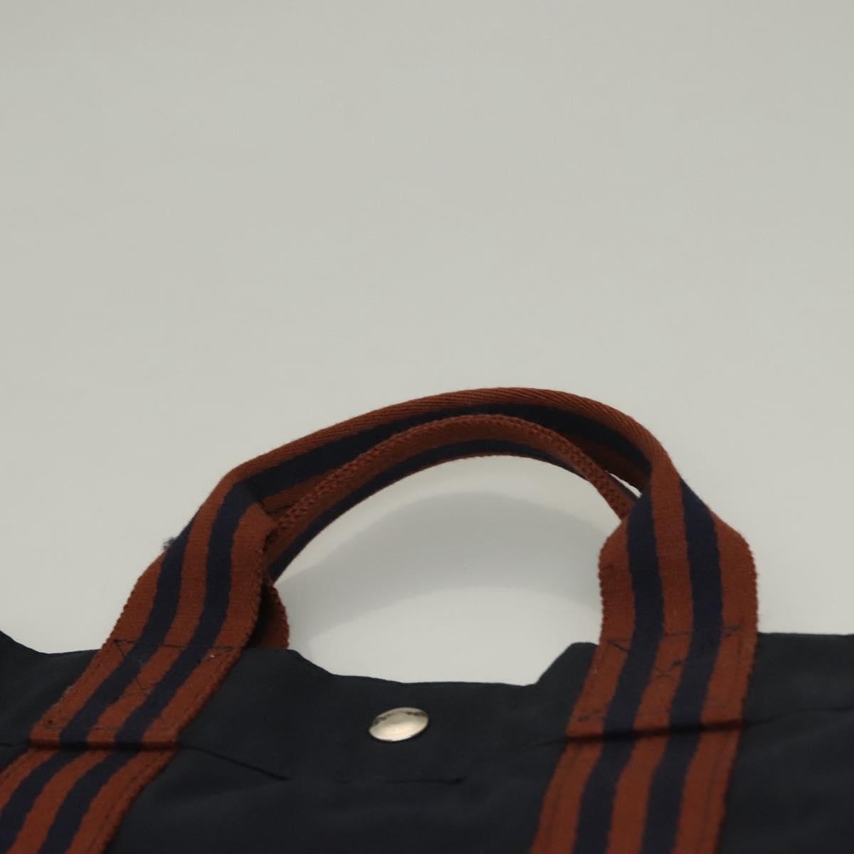 Hermes Fourre Tout Tote Canvas, NAVY, CANVAS, Tote bag