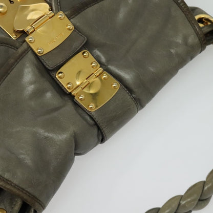 Miu Miu Coffer Convertible Hobo Matelasse Leather, GRAY, LEATHER, Handbag