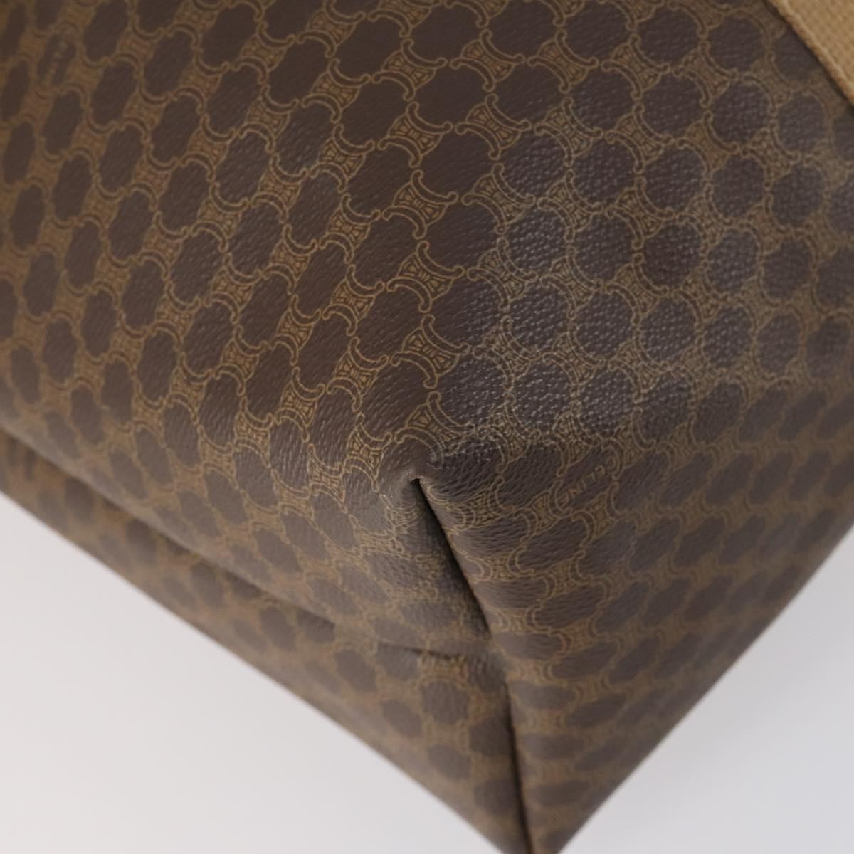 Celine Vintage Macadam Tote bag Canvas, BROWN, PVC, Tote bag