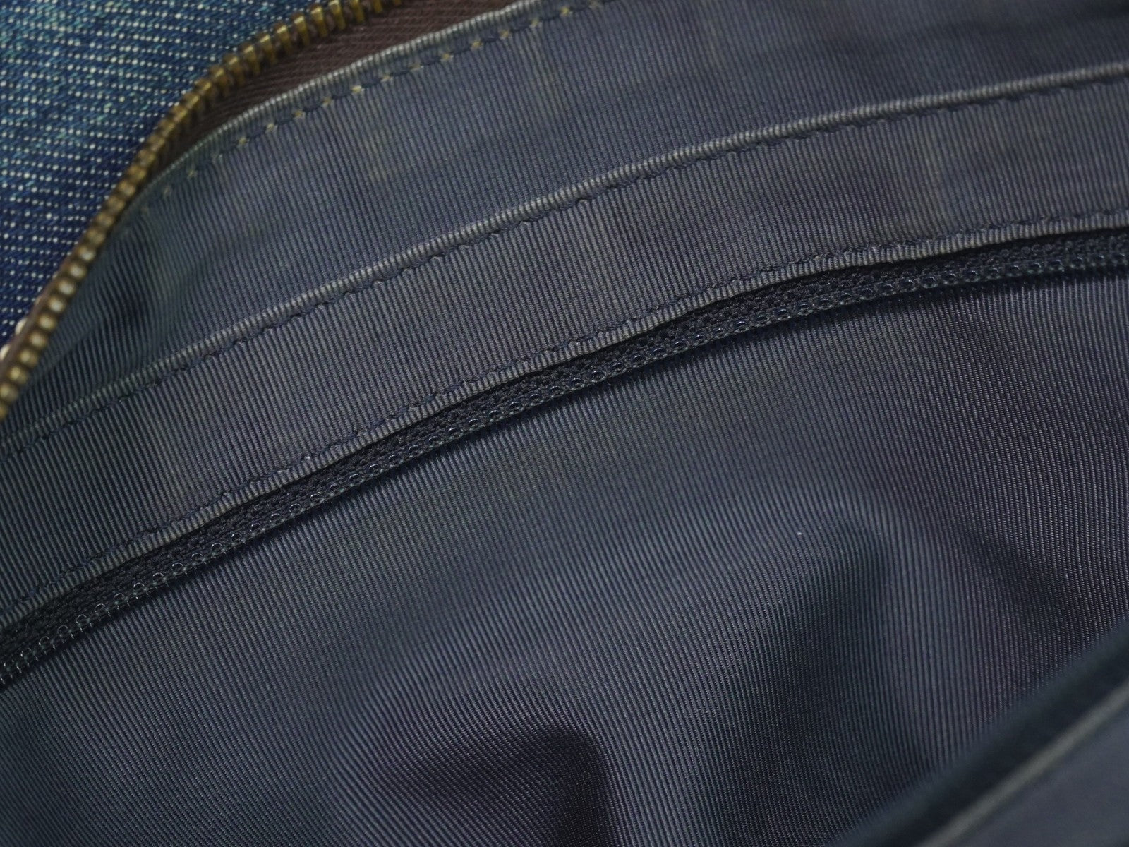 Chanel Vintage CC Tote Denim with Leather, NAVY, DENIM_JEANS, Tote bag