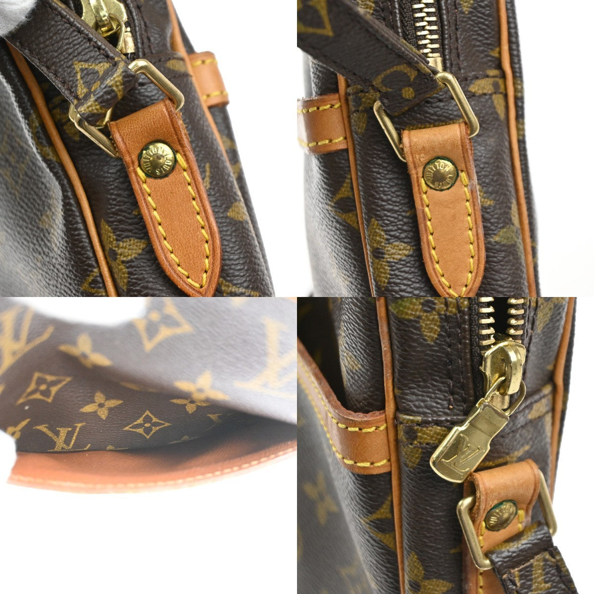 Louis Vuitton Danube Handbag Monogram Canvas, Brown, Canvas, Shoulder Bag