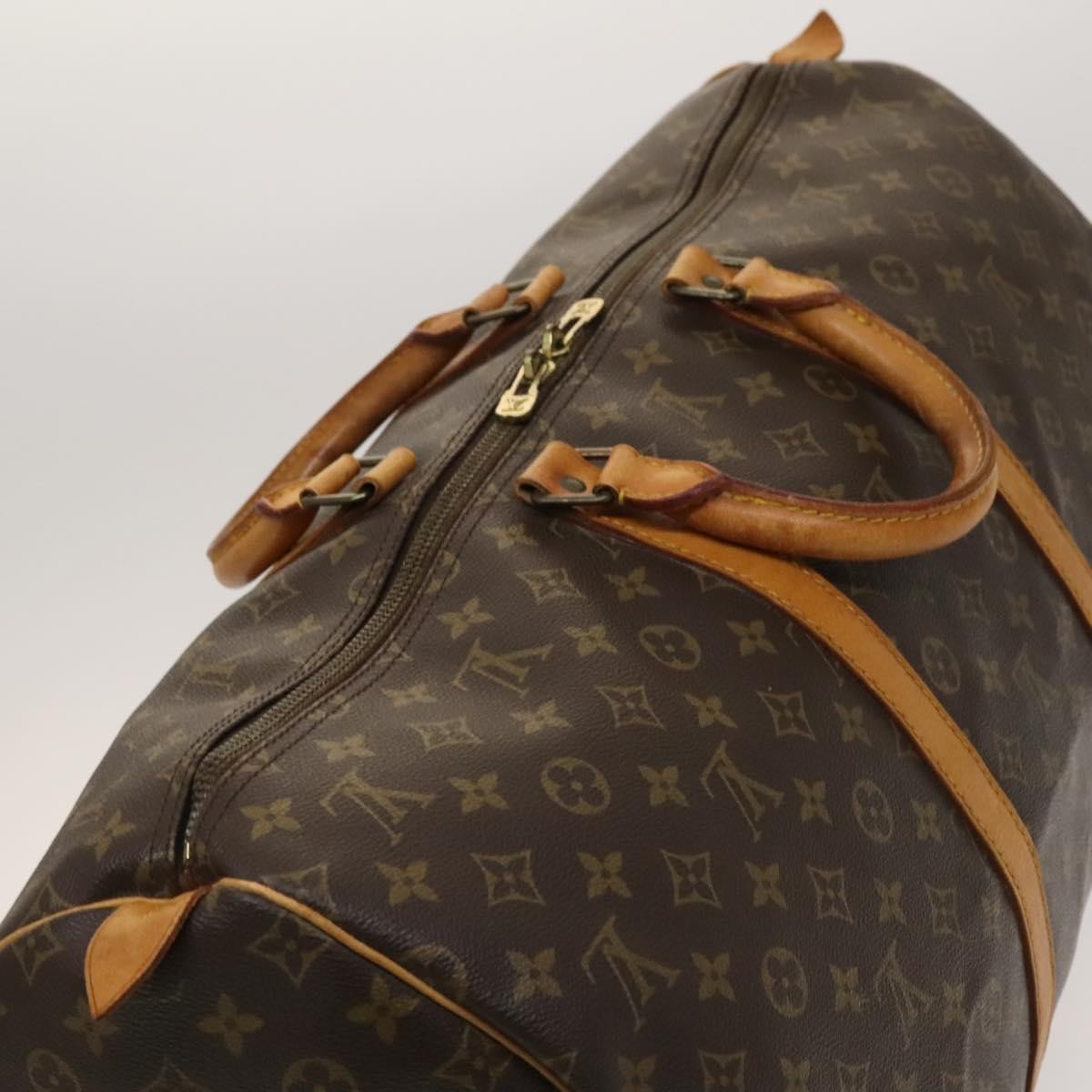 Louis Vuitton Keepall Bag Monogram Canvas, BROWN, CANVAS, Travel bag