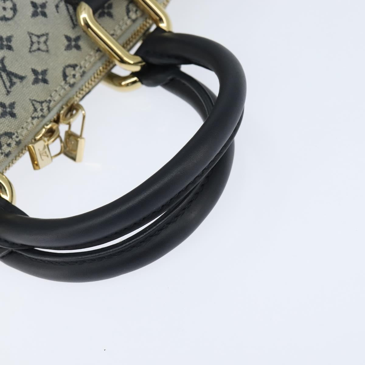 Louis Vuitton Alma Handbag Mini Lin, BLUE, CANVAS, Handbag