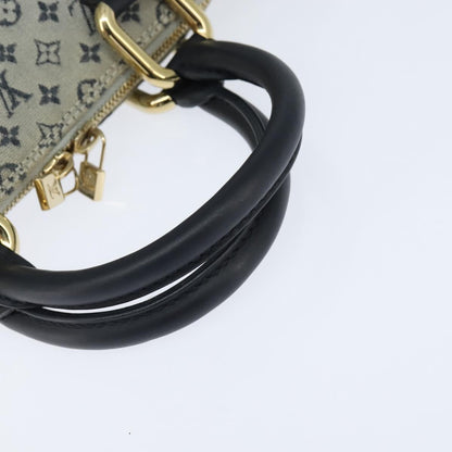 Louis Vuitton Alma Handbag Mini Lin, BLUE, CANVAS, Handbag