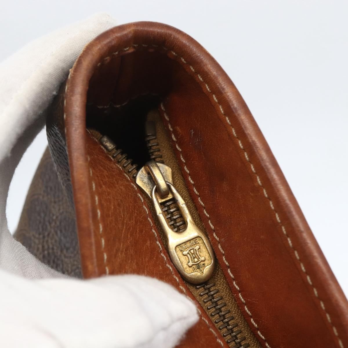 Celine Vintage Macadam Tote bag Canvas, BROWN, CANVAS, Tote bag