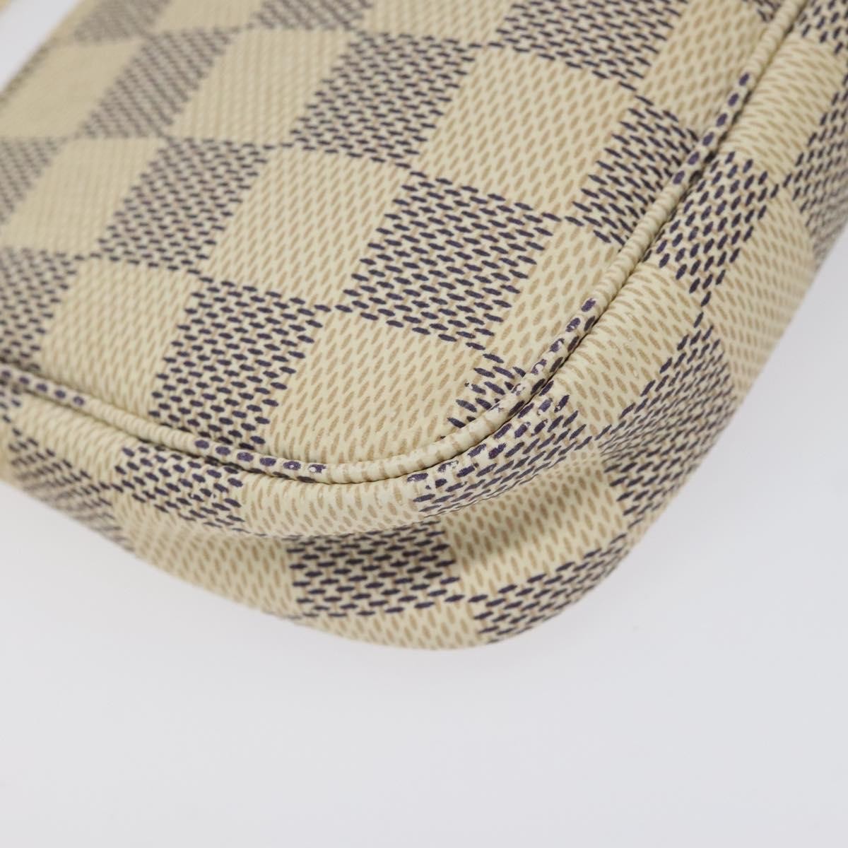 Louis Vuitton Pochette Accessoires Damier, WHITE, CANVAS, Clutche & pouche