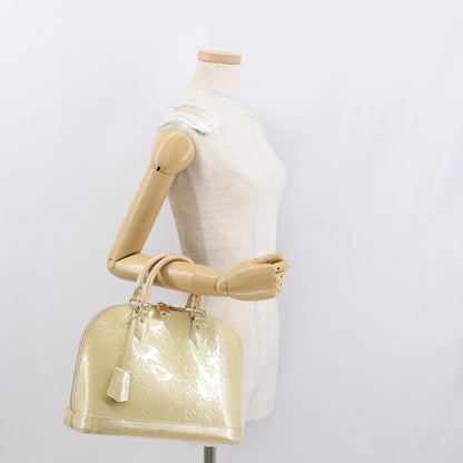 Louis Vuitton Alma Handbag Monogram Vernis, BEIGE, PATENT_LEATHER, Handbag
