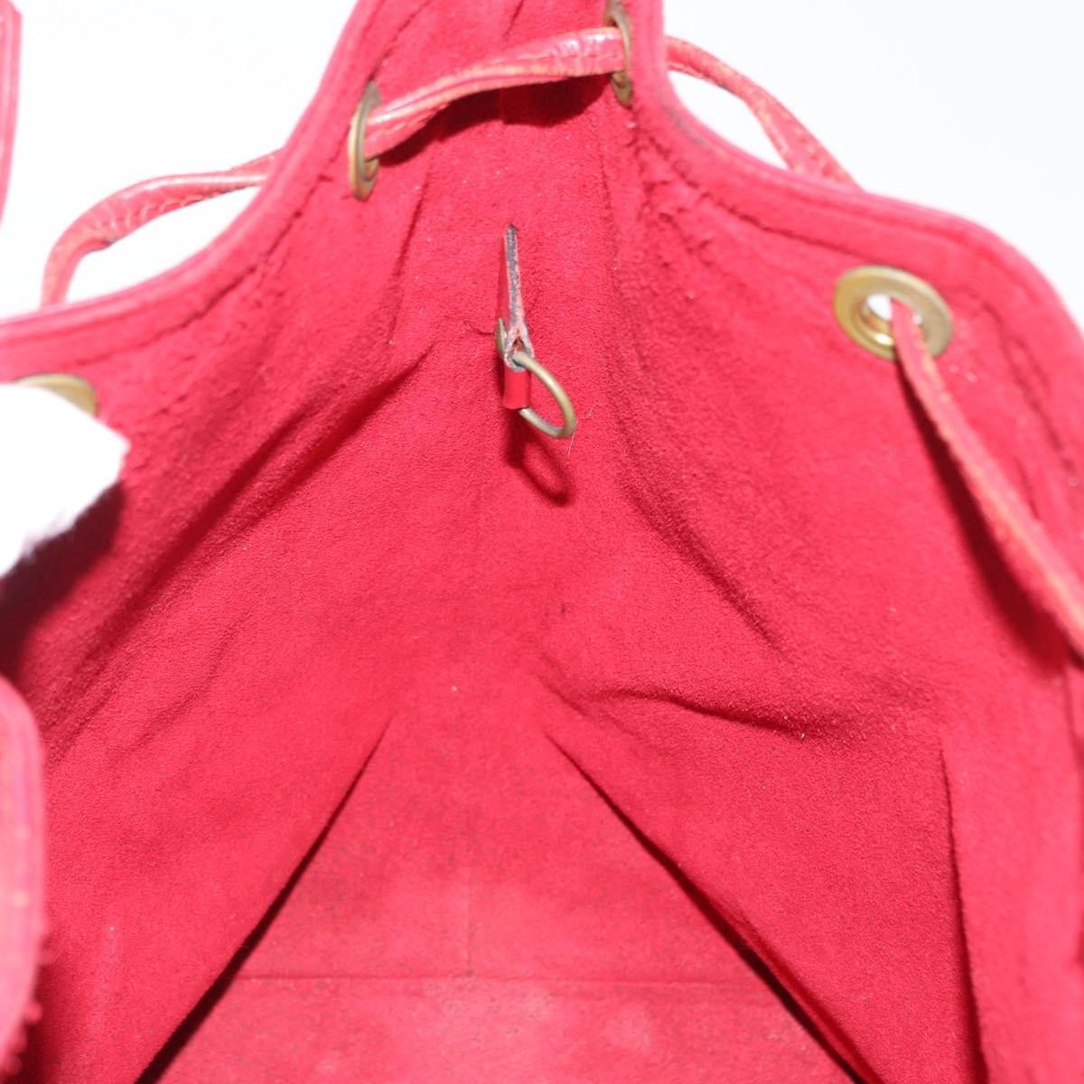 Louis Vuitton Petit Noe Handbag Epi Leather, RED, LEATHER, Shoulder bag