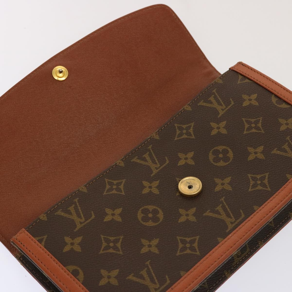 Louis Vuitton Dame Pochette Monogram Canvas, BROWN, CANVAS, Clutche & pouche