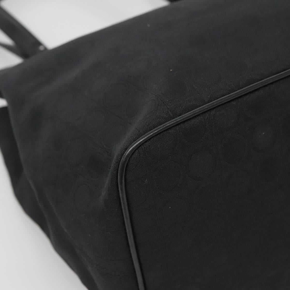 Salvatore Ferragamo Gancini Tote Canvas, BLACK, CANVAS, Tote bag