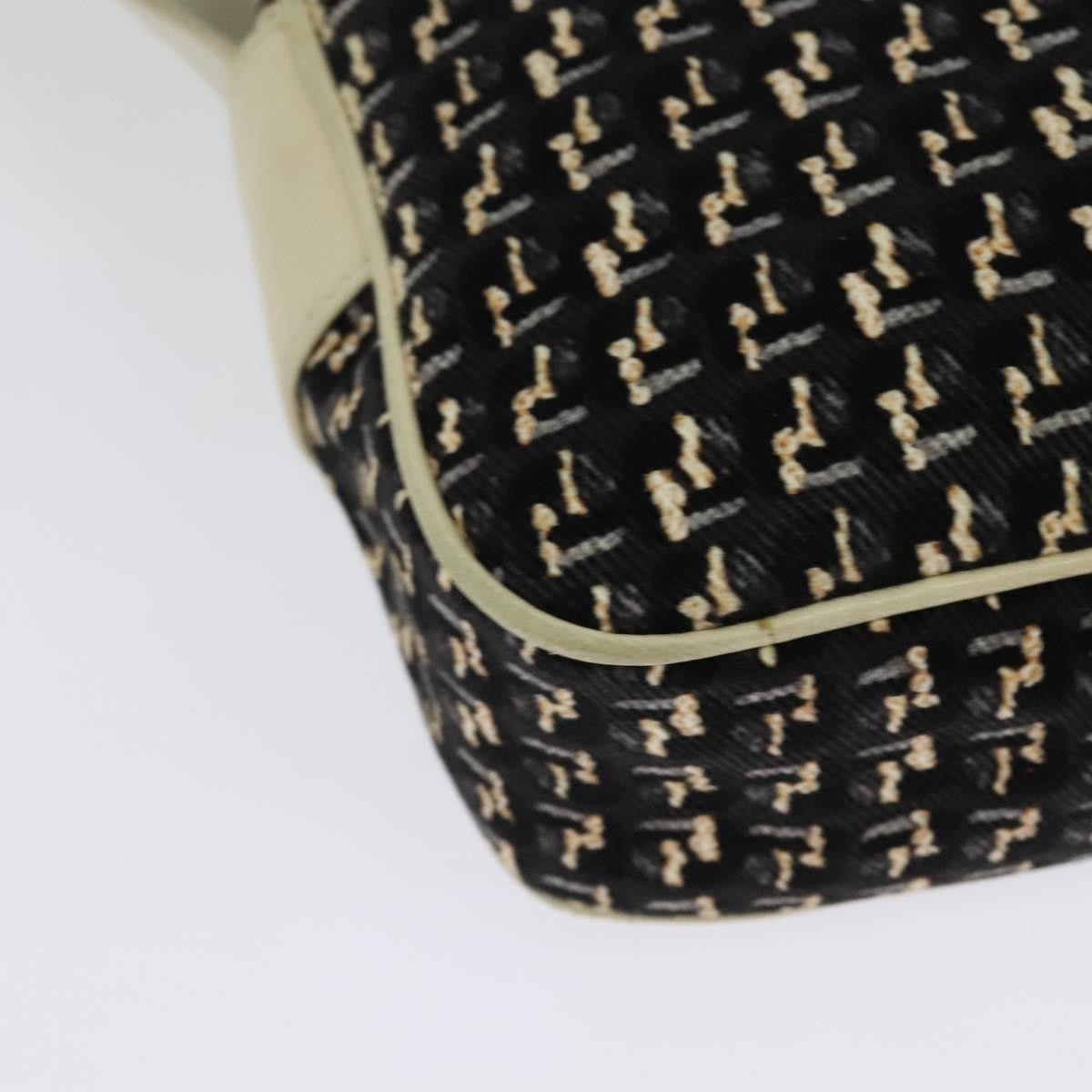 Chanel Vintage Clover Camera Bag Printed Canvas, BLACK, CANVAS, Shoulder bag