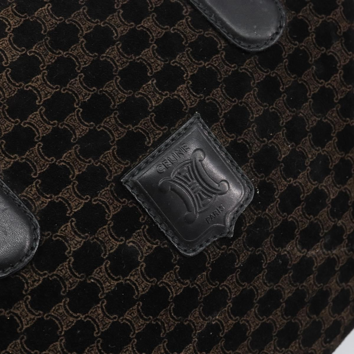 Celine Vintage Macadam Handbag C Macadam Suede, BLACK, SUEDE, Handbag